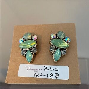 Elegant Green Crystal Earrings